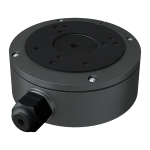 Scatola di giunzione Safire Smart - Per telecamere dome - Adatto per uso in esterni - Installazione a tetto o parete - Diametro della base 117.9 mm - Passacavo