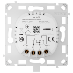 Relé para interruptor de luz de cruce - Inalámbrico 868 MHz Jeweller - Alcance de comunicación hasta 1100 m - Alimentación 230 V AC 50 Hz - Sin necesidad de cable neutro - Ajax - LightSwitch LightCore (Crossover)
