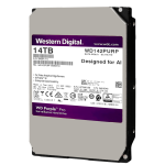 Hard Disk Western Digital - Capacità 14 TB - Interfaccia SATA 6 GB/s - Modello WD142PURP - Speciale per Videoregistratori - Da solo o installato su DVR
