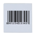 Protezione elettronica antitaccheggio EAS - Tecnologia RF 8.2 MHz - Etichetta morbida con adesivo e codice a barre - Dimensioni: 40 (H) x 40 (I) mm - Compatibile con antenne RF - Scatola di 1.000 unità