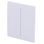 Pannello tattile per doppio interruttore della luce  - Compatibile con AJ-LIGHTCORE-2G - Retroilluminazione a LED - Pannello tattile centrale senza contatto - Colore bianco - Ajax - LightSwitch CenterButton