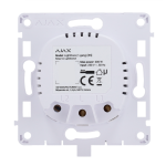 Relè per interruttore smart singolo - Senza fili 868 MHz Jeweller - Range di comunicazione fino a 1100 m - Alimentazione 230 V AC 50 Hz - Non è necessario il neutro - Ajax - LightSwitch LightCore (1 Gang)