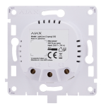 Relè doppio per interruttore smart  - Senza fili 868 MHz Jeweller - Range di comunicazione fino a 1100 m - Alimentazione 230 V AC 50 Hz - Non è necessario il neutro - Ajax - LightSwitch LightCore (2 Gang)