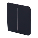 Pannello tattile per doppio interruttore della luce - Compatibile con AJ-LIGHTCORE-2G - Retroilluminazione a LED - Pannello tattile laterale senza contatto - Colore nero - Ajax - LightSwitch SideButton