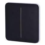 Pannello tattile per doppio interruttore della luce - Compatibilità con AJ-LIGHTCORE-2G - Retroilluminazione a LED - Pannello tattile senza contatto - Colore nero - Ajax - LightSwitch SoloButton