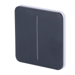 Pannello tattile per doppio interruttore della luce  - Compatibilità con AJ-LIGHTCORE-2G - Retroilluminazione a LED - Pannello tattile senza contatto - Colore grigio grafite - Ajax - LightSwitch SoloButton
