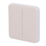 Pannello tattile per doppio interruttore della luce  - Compatibilità con AJ-LIGHTCORE-2G - Retroilluminazione a LED - Pannello tattile senza contatto - Colore avorio - Ajax - LightSwitch SoloButton