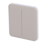 Pannello tattile per doppio interruttore della luce  - Compatibilità con AJ-LIGHTCORE-2G - Retroilluminazione a LED - Pannello tattile senza contatto - Colore oliva - Ajax - LightSwitch SoloButton