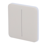 Pannello tattile per doppio interruttore della luce  - Compatibilità con AJ-LIGHTCORE-2G - Retroilluminazione a LED - Pannello tattile senza contatto - Colore grigio ostrica - Ajax - LightSwitch SoloButton