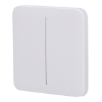 Pannello tattile per doppio interruttore della luce  - Compatibilità con AJ-LIGHTCORE-2G - Retroilluminazione a LED - Pannello tattile senza contatto - Colore bianco - Ajax - LightSwitch SoloButton
