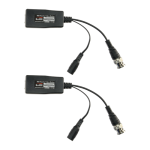Trasmettitore passivo per doppino intrecciato SAFIRE - 4N1 (HDTVI, HDCVI, AHD e CVBS) - 1 canale video e alimentazione - Connettore RJ45, BNC e Jack - Distanza: 190 ~ 440 m - 2 unità