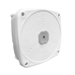 Scatola di giunzione - Per telecamere dome e bullet - Doppio sigillo per l'esterno IP66 - Livello dell'acqua per un corretto posizionamento - Fabbricata in PVC -  Colore bianco