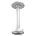 Staffa a tetto - Altezza 573 mm - Adatto per esterni - Colore bianco - Fabbricato in alluminio - Passacavo