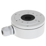 Scatola di giunzione - Per telecamere dome o bullet - Per esterni - Installazione a tetto o parete - Passacavo - Colore bianco
