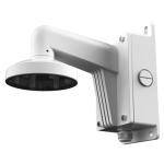 Staffa a parete - Scatola di giunzione - Adatto per esterni - Colore bianco - Compatibile con Hiwatch Hikvision - Passacavo