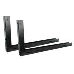 Staffa a parete - Per LOCKBOX-4U - 2 unità di tipo squadra - Ancoraggio regolabile - Materiale metallico - Colore nero