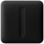 Panel táctil para interruptor de luz regulable - Compatible con AJ-LIGHTCORE-DIMMER - Retroiluminación LED - Panel táctil sin contacto - Color negro - Ajax - LightSwitch SoloButton (Dimmer)