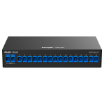 Reyee Splitter Ottico Passivo  -  Lunghezza d'onda da 1260 nm a 1650nm - Compatibile con la soluzione e-Lighten Ruijie/Reyee - 2 x Connettori SC uplink  - 16 x Connettori SC per ONU - Montaggio su rack e a parete