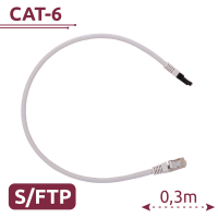 Cavo SFTP - Ethernet - Connettori RJ45 - Categoria 6A - 0,3 m - Colore bianco