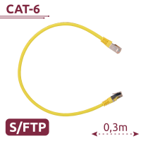 Cavo SFTP - Ethernet - Connettori RJ45 - Categoria 6A - 0,3 m - Colore Giallo