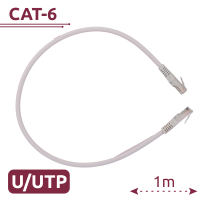 Cavo UTP Safire - Ethernet - Connettori RJ45 - Categoria 6 - 1 m - Colore bianco