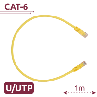 Cavo UTP - Ethernet - Connettori RJ45 - Categoria 6 - 1 m - Colore Giallo