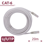 Cavo UTP - Ethernet - Connettori RJ45 - Categoria 6 - 20 m - Colore bianco