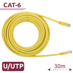 Cavo UTP - Ethernet - Connettori RJ45 - Categoria 6 - 30 m - Colore Giallo