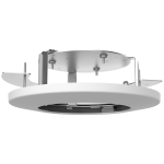Staffa da incasso - Per telecamere dome - Utilizzo su soffitto - Colore bianco - Passacavo