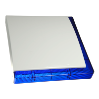 Sirena per esterni cablata - Certificato di grado 3 - Pressione sonora massima 109 dBA - Flash di 1 segnalizzazione barra LED - Luce blu e frontale personalizzabile - Batteria di backup inclusa