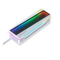 Disipador de calor para disco duro SSD - Apto para M.2 NVMe y M.2 SATA - Reduce hasta 16 ºC la temperatura - Iluminación RGB personalizable - Carcasa de aleación de aluminio - Alimentación desde placa base