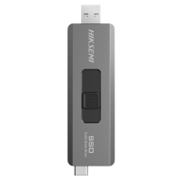 Disco SSD portátil Hikvision - Formato de pen drive - Capacidad 1 TB - Interfaz USB Tipo A y USB Tipo C - Velocidad lectura/escritura: 530/450 MB/s - Función OTG