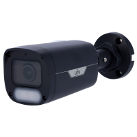 Telecamera Bullet IP Uniview - Gamma Easy - 4 MP | Ottica 2.8 mm | microSD 512 GB - Luce bianca 30 m | WDR 120 dB  - Color Hunter con tecnologia WISE-ISP - PoE | UMD | SIP Lite | IP67 - Pulsante di reset | Microfono - Colore nero