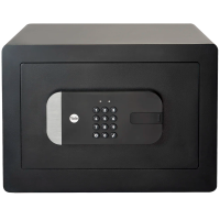 Caja fuerte inteligente BLE - Apertura con PIN, llave física y APP - Sensor de estado de puerta - Alimentación baterías 4 x AA - Usuarios invitados y reportes de acceso - APP Yale Home