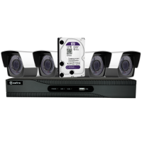 Safire Kit preconfigurato - 1 x SF-HTVR6104-HEVC 1080P - H.265+/H.265 - 1 x HD1TB Disco Duro 1TB - 4 x SF-CV788VIB-F4N1 ECO - 1080P 2.8~12 mm