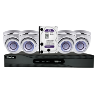 Safire Kit preconfigurato - 1 x SF-HTVR6104-HEVC 1080P - H.265+/H.265 - 1 x HD1TB Disco Duro 1TB - 4 x SF-DM955VIB-F4N1 ECO - 1080P 2.8~12 mm