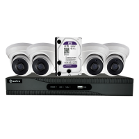 Safire Kit PoC preconfigurato - 1 x SF-HTVR6104AP-HEVC 1080P - H.265+/H.265 - 1 x HD1TB Disco Duro 1TB - 4 x SF-DM943P-FTVI ECO - 1080P 2.8 mm