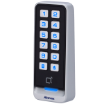 Lettore di accesso - Accesso tramite scheda EM/MF e PIN - indicatore LED e acustico - Wiegand 26/34 - Compatibile con i dispositivi Akuvox e di terze parti - Adatto per uso esterno IP65 | Metallo