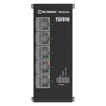 Teltonika Switch Unmanaged Industriale - 5 porte Ethernet RJ45 Fast Ethernet - Robusto alloggiamento in alluminio anodizzato - Plug and Play - Alimentazione DC 7 a 57V - LED di Stato