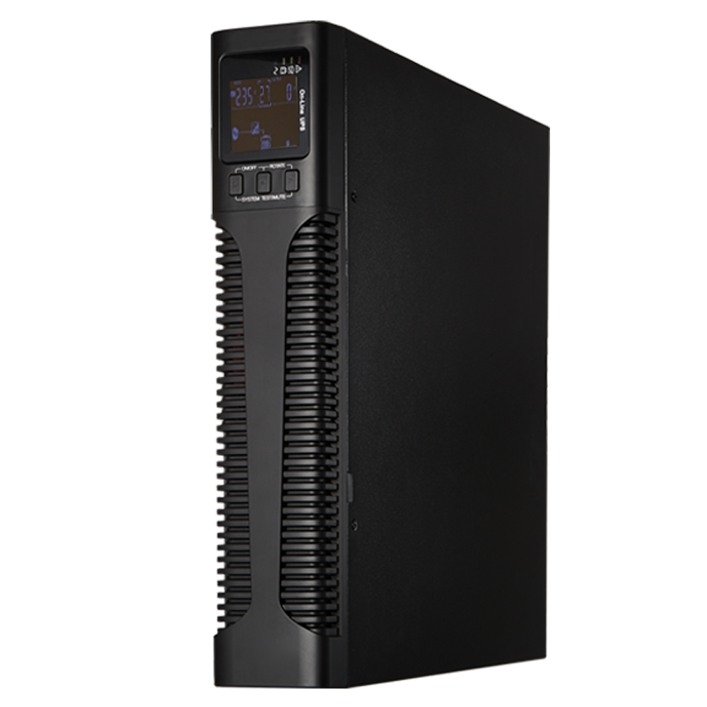UPS online per installazione a rack o a torre - Potenza 1000VA/900W - 2 uscite SAI/UPS protette - Tempo di ricarica 4h  90% - Hot swappable - 2 batterie di piombo-acido ermetiche