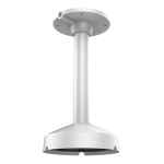 Staffa a tetto - Altezza 565 mm - Adatto per esterni - Colore bianco - In alluminio - Passacavo