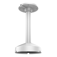 Staffa a tetto - Altezza 565 mm - Adatto per esterni - Colore bianco - In alluminio - Passacavo