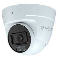 Safire Smart telecamera Turret IP gamma E1 con AI-ISP - Sensore 1/2.9" grande apertura F1.0 Night Color X - Risoluzione 4 Megapixel (2688x1520) | MicroSD - Ottica 2.8 mm | Microfono integrato | LED 30m - IA: Classificazione delle persone e dei veicoli | Conteggio - Waterproof IP67 | PoE (IEEE802.3af)