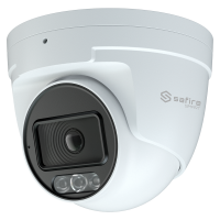 Safire Smart telecamera Turret IP gamma E1 con AI-ISP - Sensore 1/1.79" grande apertura F1.0 Night Color X - Risoluzione 4 Megapixel (2688x1520) | MicroSD - Ottica 2.8 mm | Microfono integrato | LED 30m - IA: Classificazione delle persone e dei veicoli | Conteggio - Waterproof IP67 | PoE (IEEE802.3af)