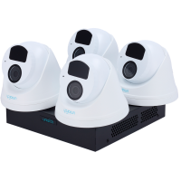 Kit de Videovigilancia Uniarch - NVR 8CH PoE - 4 Cámaras Turret IP67 - 2 MP | 2.8 mm | IR 30 m  - Espacio para 1 HDD - Compatible con ONVIF