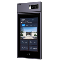 Videoportero IP antivandálico IK08 - Cámara 5 Mpx/2 Mpx | Audio y vídeo bidireccional - Facial, tarjeta, PIN, NFC, BLE y QR | 3 relés - Apartamentos | PoE+, SIP estándar - Pantalla IPS 10" táctil | Mantenimiento Cloud - Conexión a través de Cloud | Salida 12V