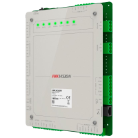 Controller di accesso con identificazione multipla - Riconoscimento Facciale, impronta digitale, scheda, QR o PIN - 4 porte | Comunicazione TCP/IP - 4 lettori per Wiegand | 8 lettori per OSDP - Senza scatola - iVMS-4200 | Hik-Connect
