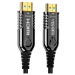 Cable HDMI de fibra óptica - Conectores HDMI tipo A macho - Soporte 4K@60 Hz - 40m - Color negro - Conector chapado en oro