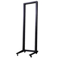Armadio rack aperto a pavimento - Fino a 18U rack da 19" - Struttura a 2 barre - Rack mobile - Fino a 120 Kg di carico - Non assemblato