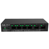Reyee Switch PoE da Tavolo - Alloggiamento in Metallo - 6 porte RJ45 10/100 Mbps - 4 Porte PoE+ 802.3af/at + 2 Porte Uplink - Plug and Play - Tecnologia a risparmio energetico